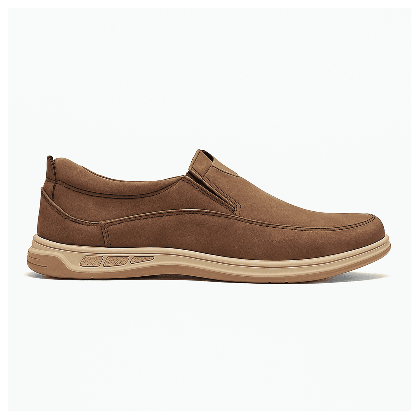 Premium Slip-On Leather Shoes | Stylish Brown Casual
