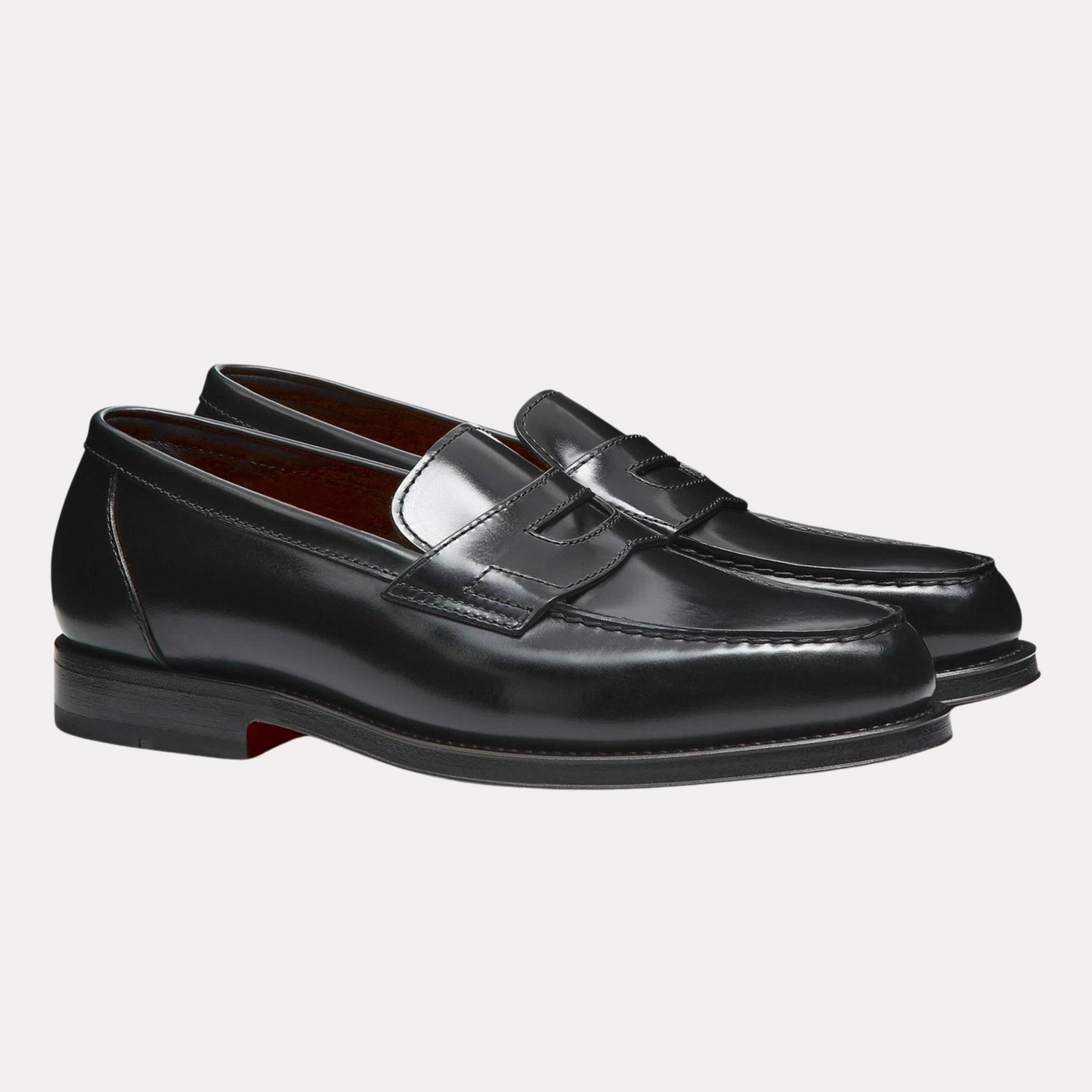 Men's Black Leather Penny Loafer Dress | Classic and Elegant Footwear