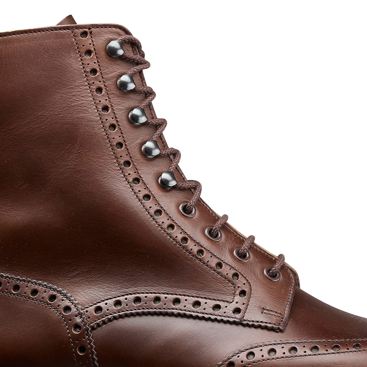 Leather Derby Brogue Boots – Vibram Cleated Sole Country & Winter Walking Boot