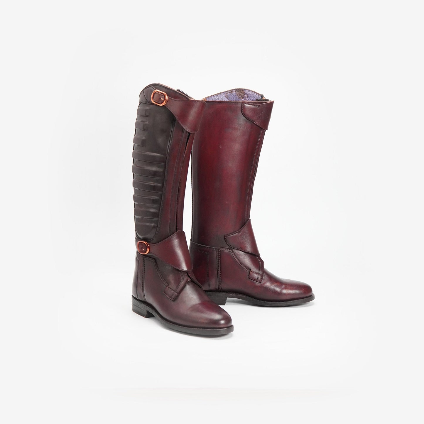 Handmade Leather Horse Riding Boots: Padded Equestrian Polo Style
