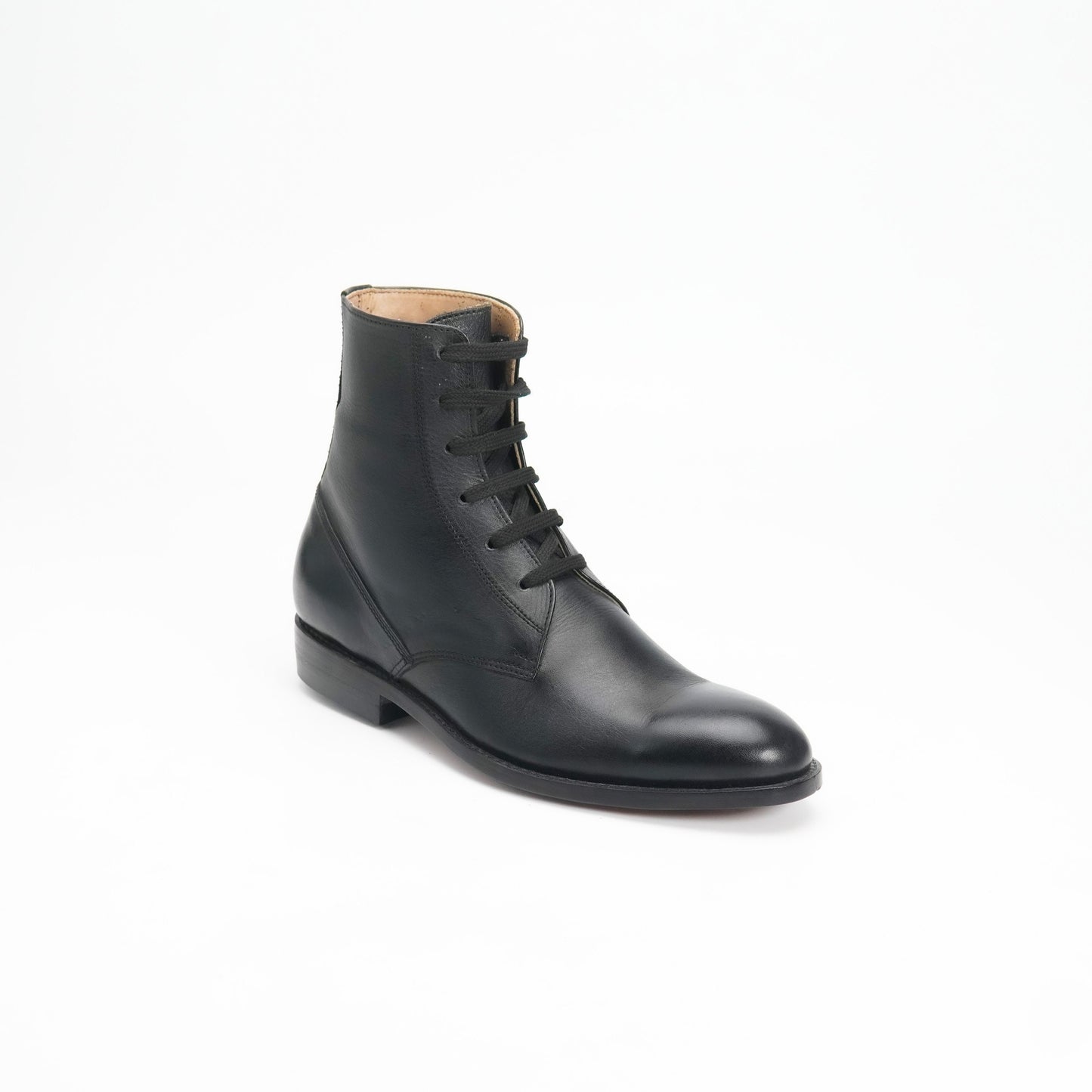 Botas Moteras Negras de Cuero para Hombre: Goodyear Welted, Personalizables