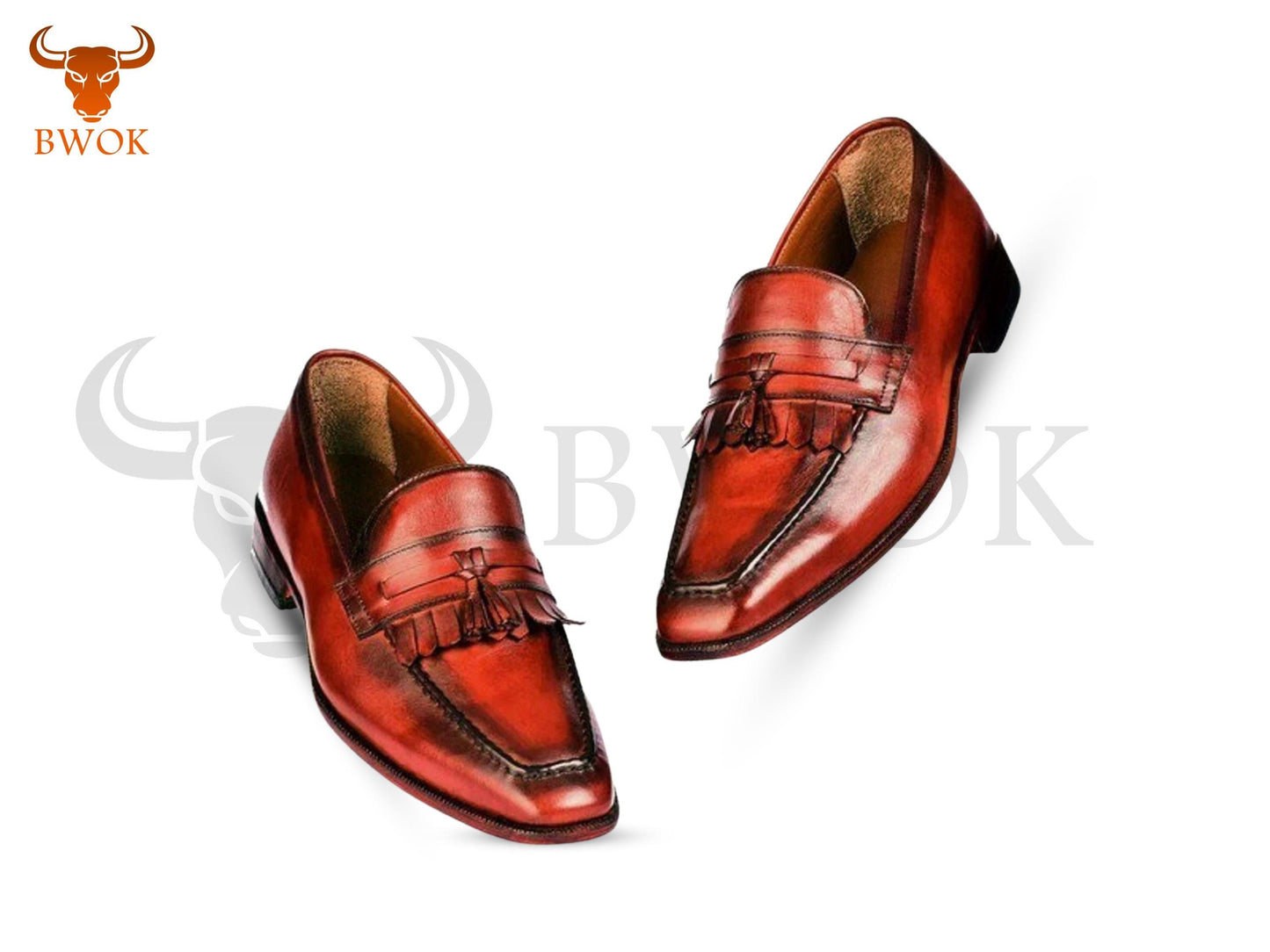 Handmade Leather Tassel Loafers: Goodyear Welted Dress Shoes