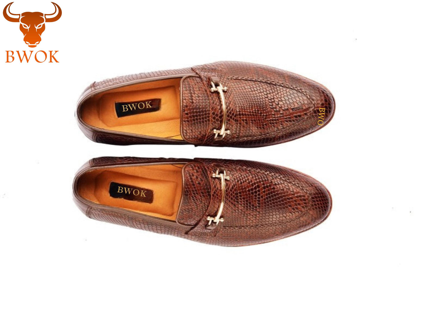 Handmade Crocodile Embossed Leather Loafers: Stylish Men's Slip-Ons