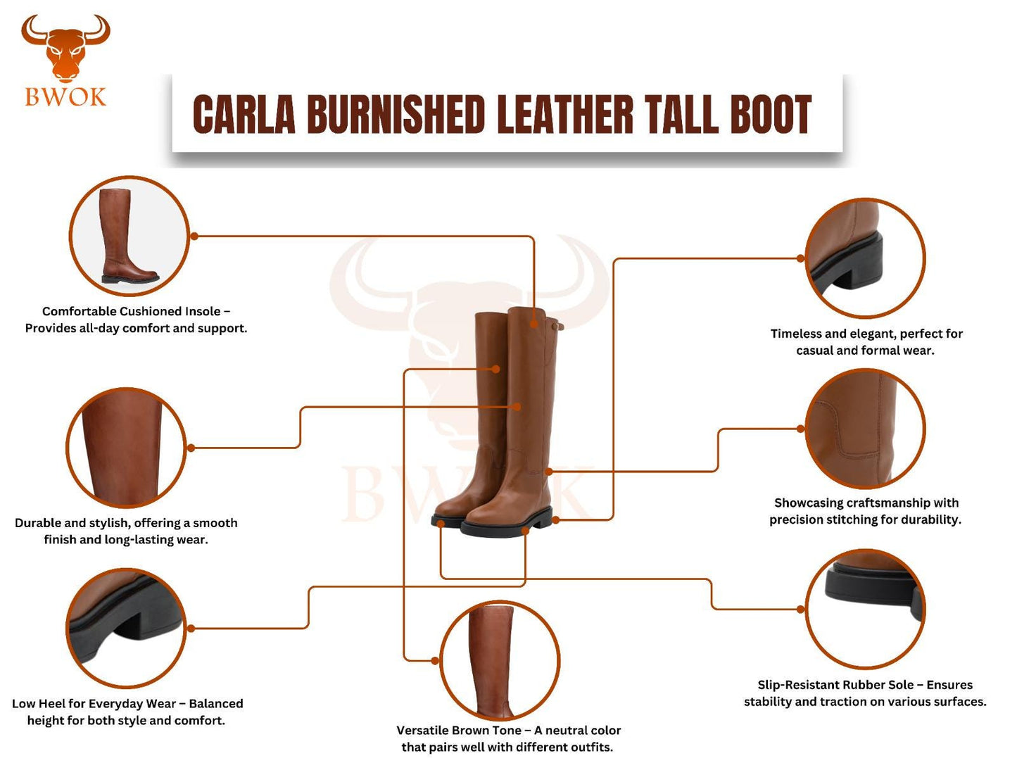 Handcrafted Leather Knee High Equestrian Boots: Classic Riding Style