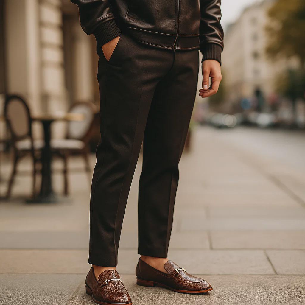 Handmade Snake Textured Leather Loafers: Unisex Slip-On Dress Shoes