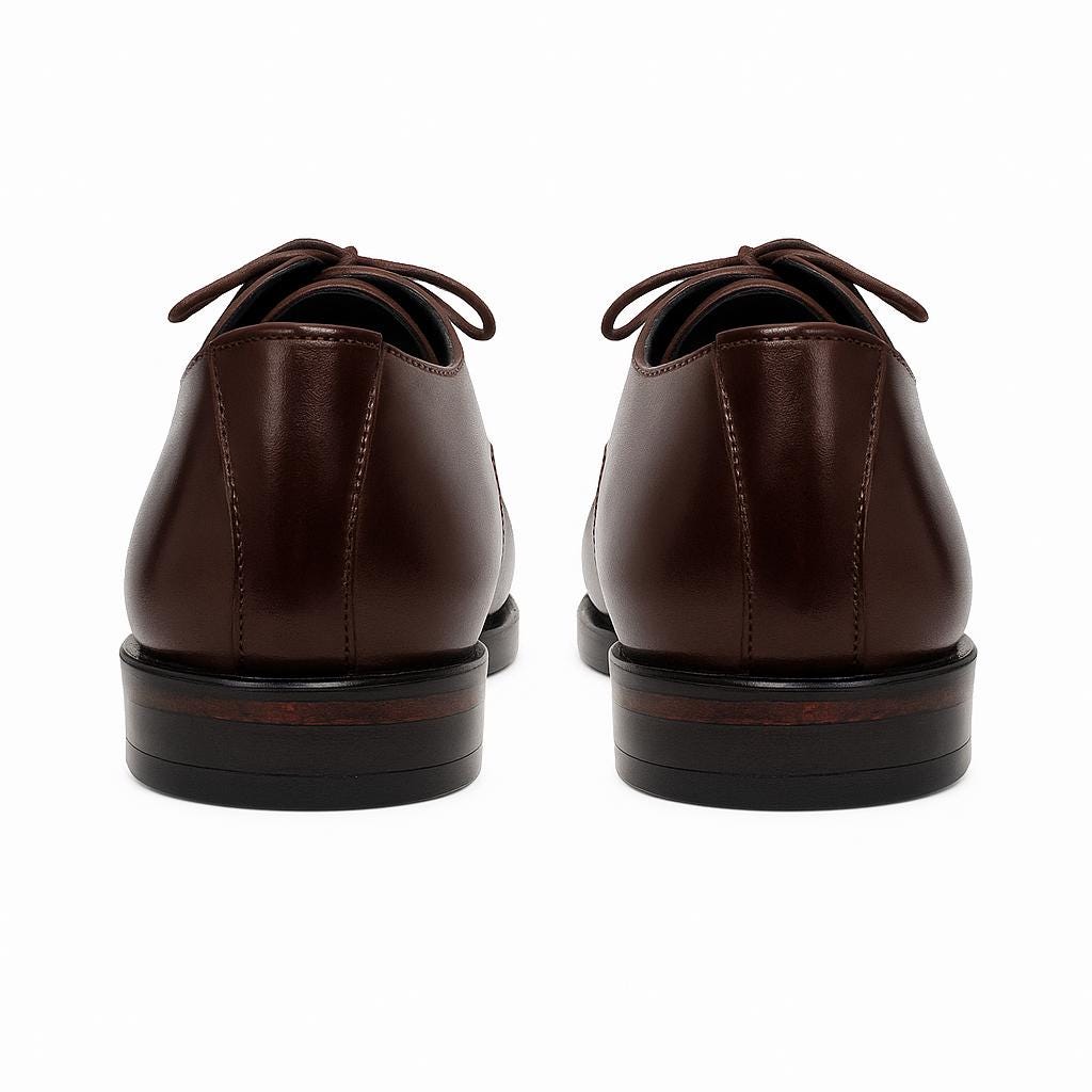 Handgemachte braune Oxford Schuhe aus Leder – Klassische Cap-Toe Anzugschuhe