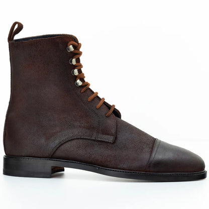 The Brevin | Brown Suede half long boot