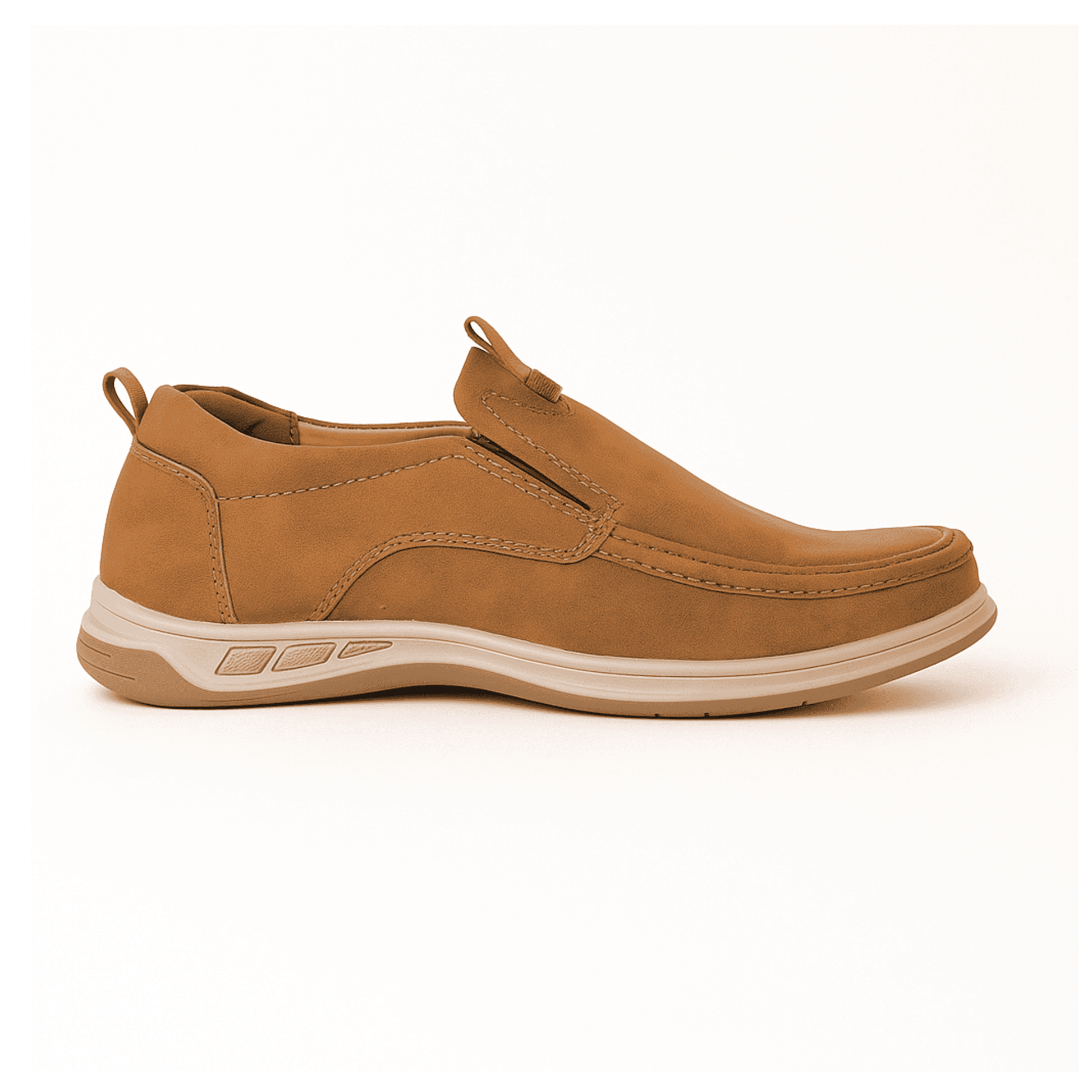Premium Tan Suede Slip-On Shoes | Stylish Casual Leather 