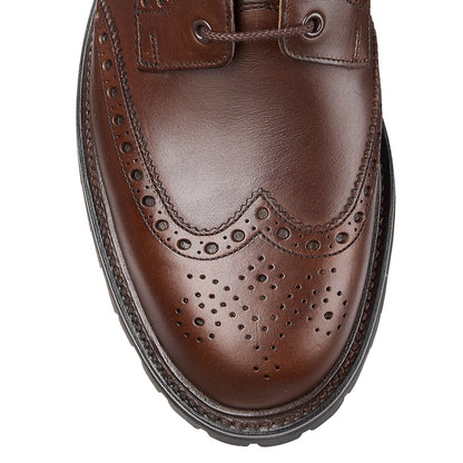 Leather Derby Brogue Boots – Vibram Cleated Sole Country & Winter Walking Boot