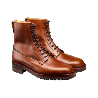 Snowdon Heritage Leather Boot – Brown Plain Toe Derby with Commando Sole