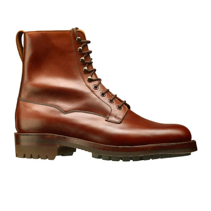 Snowdon Heritage Leather Boot – Brown Plain Toe Derby with Commando Sole