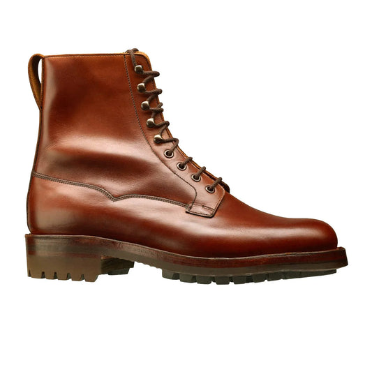 Snowdon Heritage Leather Boot – Brown Plain Toe Derby with Commando Sole