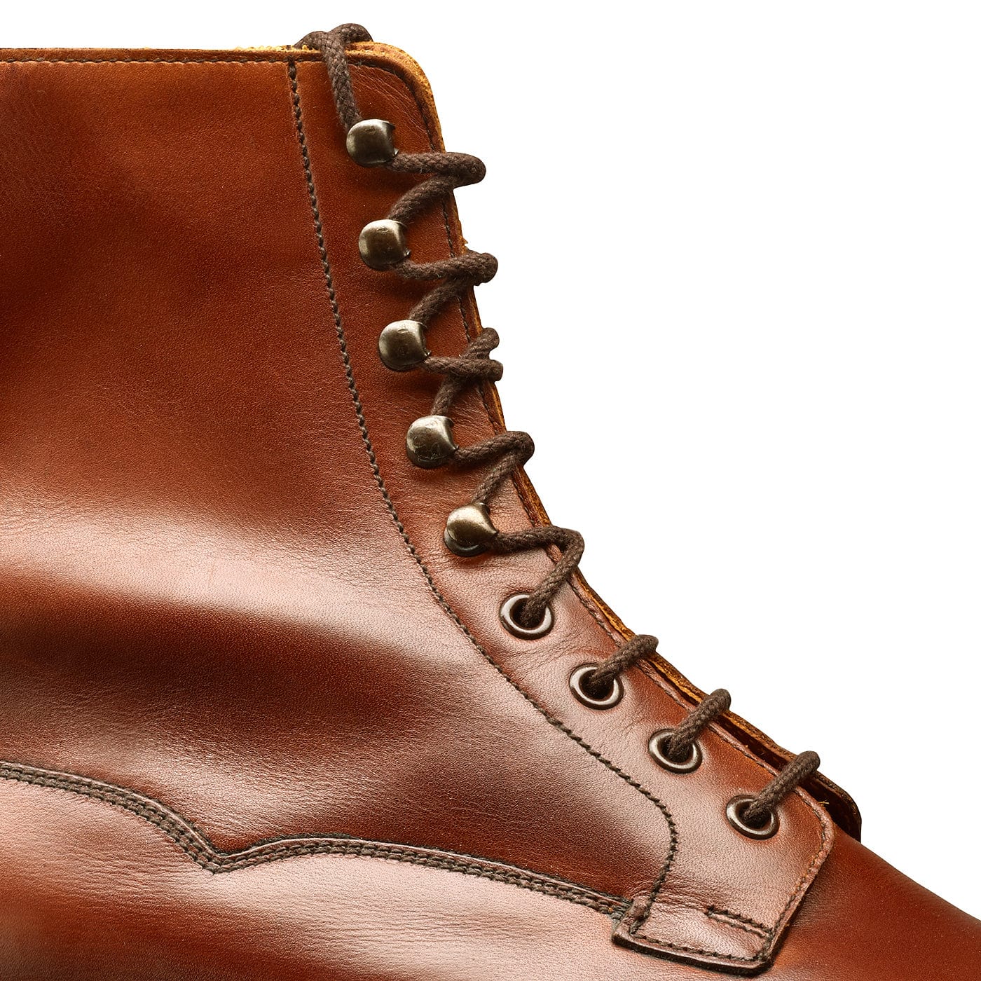 Snowdon Heritage Leather Boot – Brown Plain Toe Derby with Commando Sole