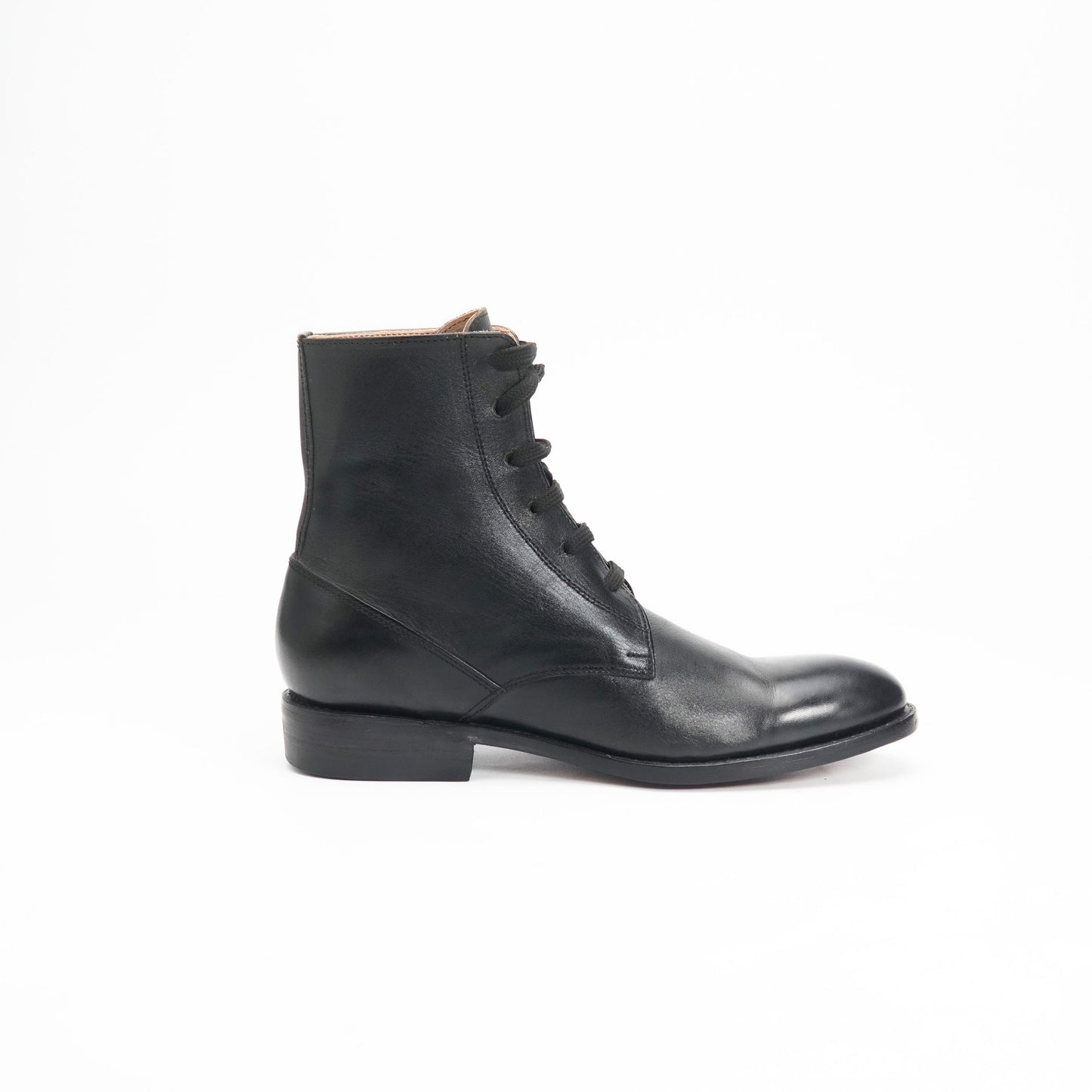 Herren Bikerstiefel aus schwarzem Leder: Goodyear rahmengenäht, anpassbar