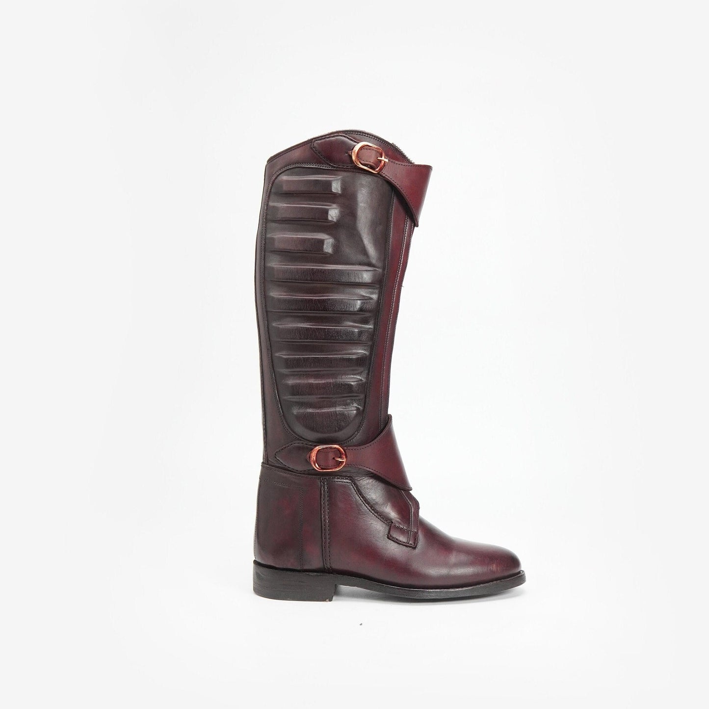Handmade Leather Horse Riding Boots: Padded Equestrian Polo Style