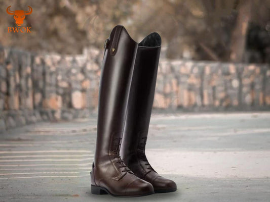 Custom Handmade Leather Riding Boots: Tall Equestrian Style