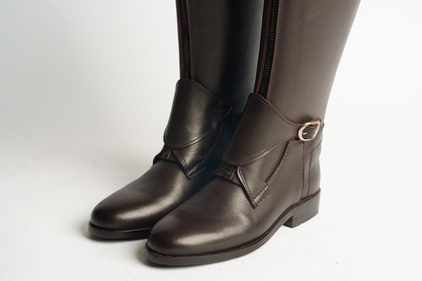 Handmade Leather Riding Boots – Tall Equestrian Boots with Zipper