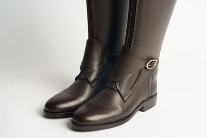 Handmade Leather Riding Boots – Tall Equestrian Boots with Zipper