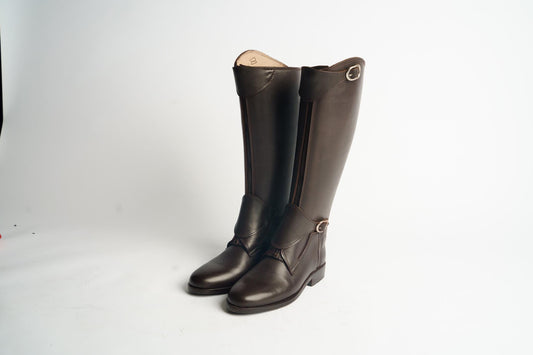 Handmade Leather Riding Boots – Tall Equestrian Boots with Zipper