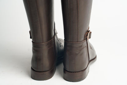 Handmade Leather Riding Boots – Tall Equestrian Boots with Zipper