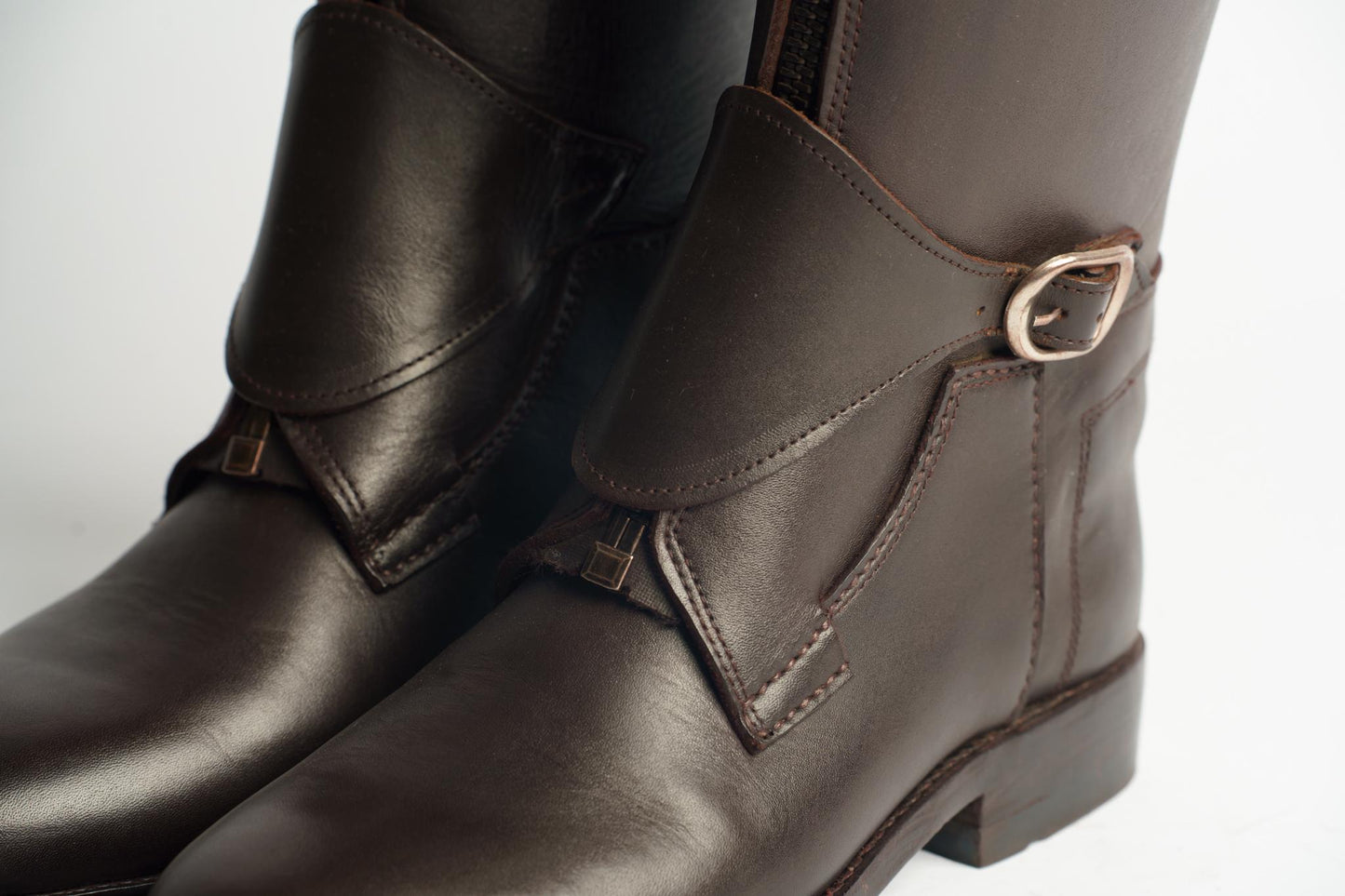 Handmade Leather Riding Boots – Tall Equestrian Boots with Zipper