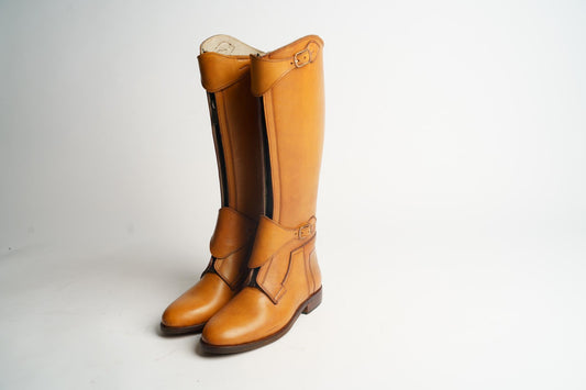 Handmade Tan Leather Riding Boots – Equestrian Horseback Boots