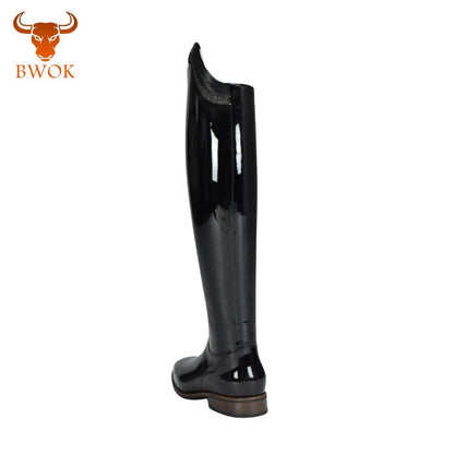 Handmade Patent Leather Dressage Boots: Custom Equestrian Riding Boots
