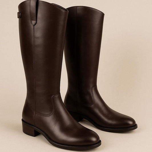 Handmade Leather Long Boots: Customizable Knee-High Boots winter collection