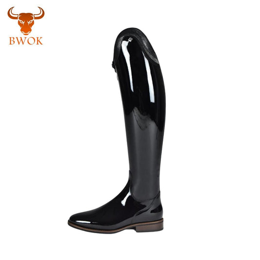 Handmade Patent Leather Dressage Boots: Custom Equestrian Riding Boots