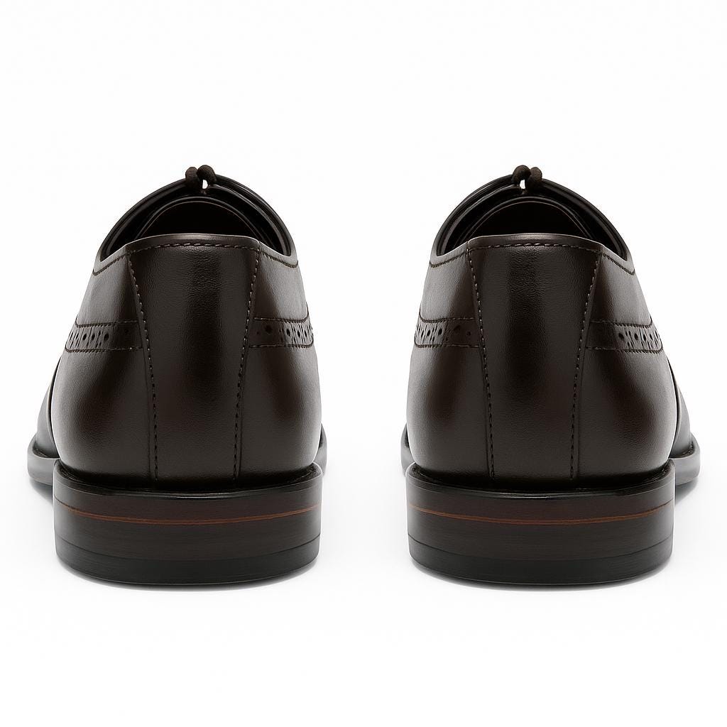 Handgefertigte Oxford-Schuhe aus braunem Leder – elegante Abendschuhe mit polierter Vorderkappe von BWOK