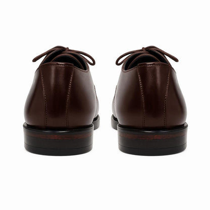 Handgemachte braune Oxford Schuhe aus Leder – Klassische Cap-Toe Anzugschuhe