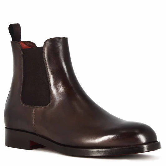 Dark Brown Leather Chelsea Boots – Refined Slip-On Ankle Boots