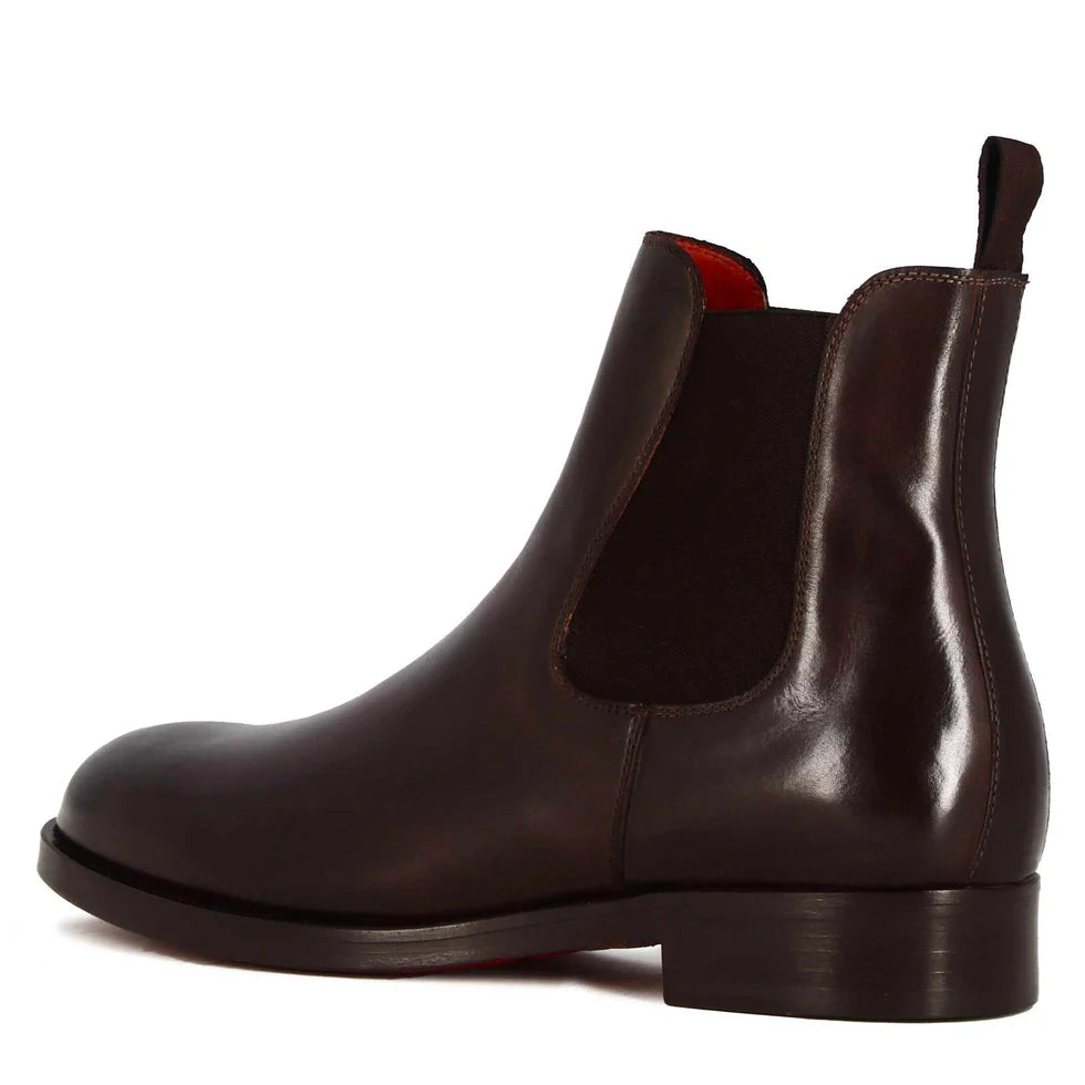 Dark Brown Leather Chelsea Boots – Refined Slip-On Ankle Boots
