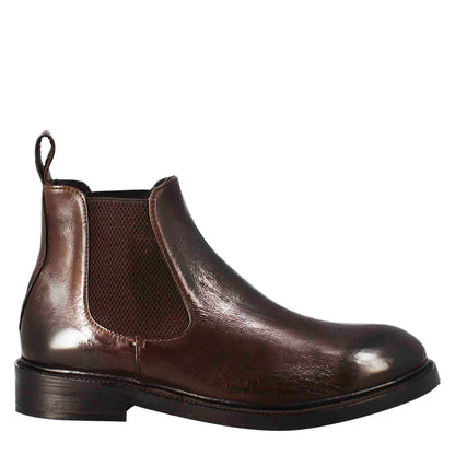 Dunkelbraune Chelsea Boots aus Leder – Klassische Slip-On Stiefeletten