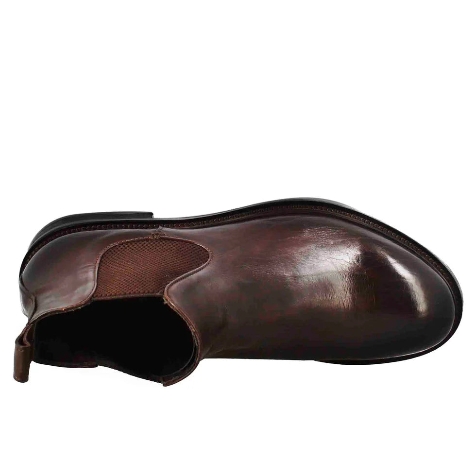 Dunkelbraune Chelsea Boots aus Leder – Klassische Slip-On Stiefeletten