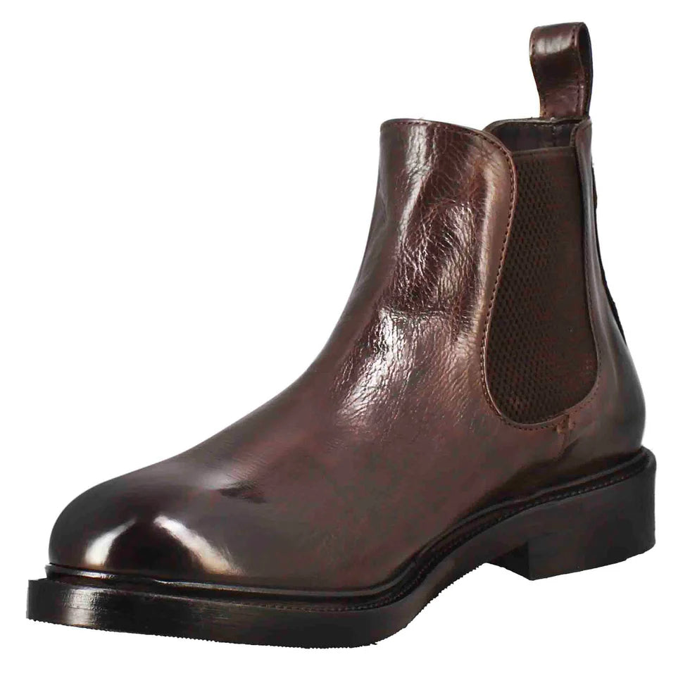 Dunkelbraune Chelsea Boots aus Leder – Klassische Slip-On Stiefeletten