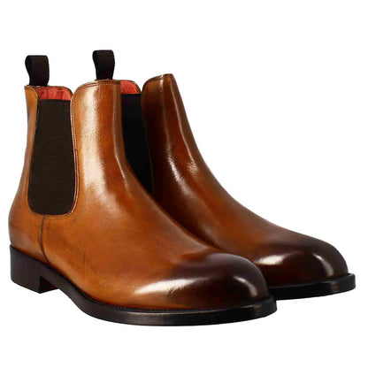 Brown Leather Chelsea Boots – Classic Slip-On Ankle Boots